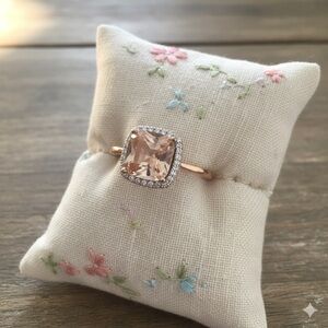 Radiant Rose Gold Cushion Ring